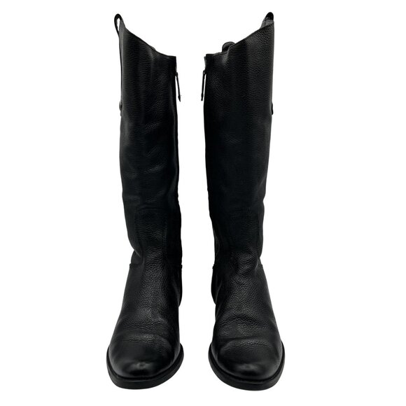 Matisse Womens 8  Sargent Black Leather Zip Riding Boots Button Brazil Made Goth - Picture 5 of 16